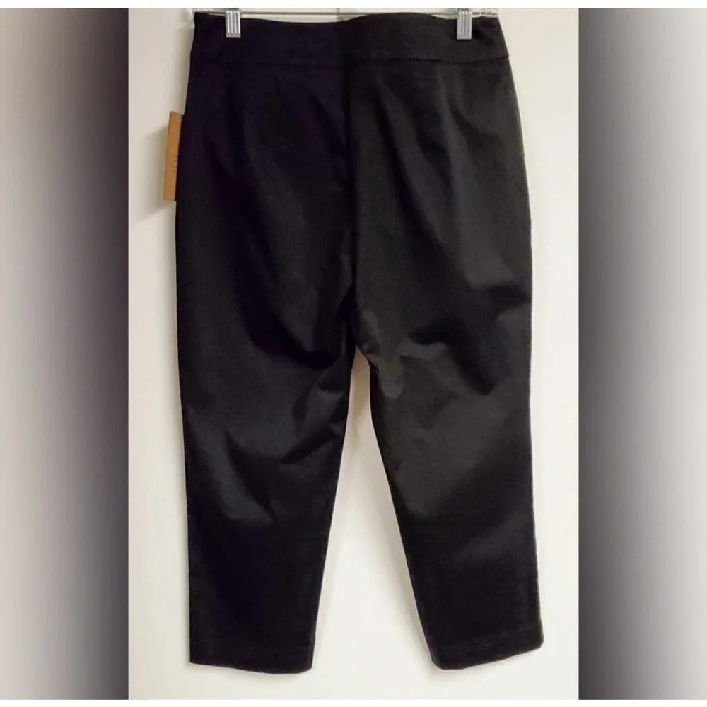 NWT Coldwater Creek Audrei Pants Ankle Leg Black Women's Petite Size 6 - Picture 2 of 5